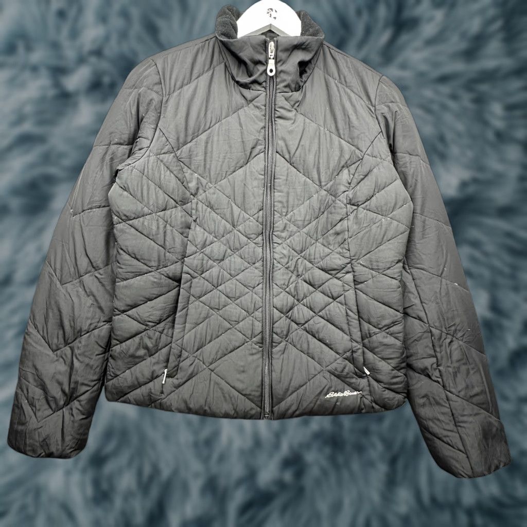 Eddie Bauer VINTAGE Eddie Bauer Goose Down Jacket Womens Small Black Puffer Insulated Pockets Zip Size S / US 4 / IT 40 - 1 Thumbnail