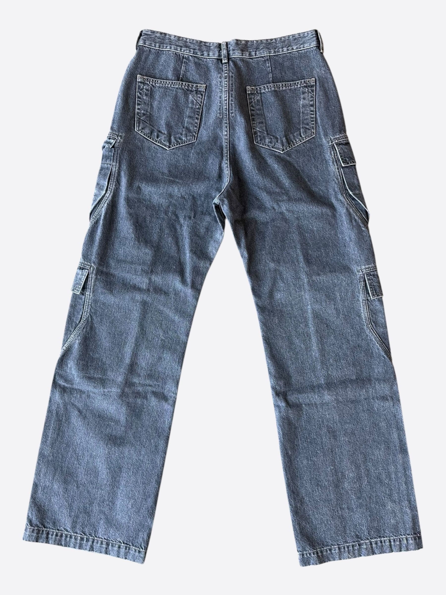 Rick Owens Rick Owens Washed Grey Double Cargo Jeans Size US 32 / EU 48 - 2 Thumbnail