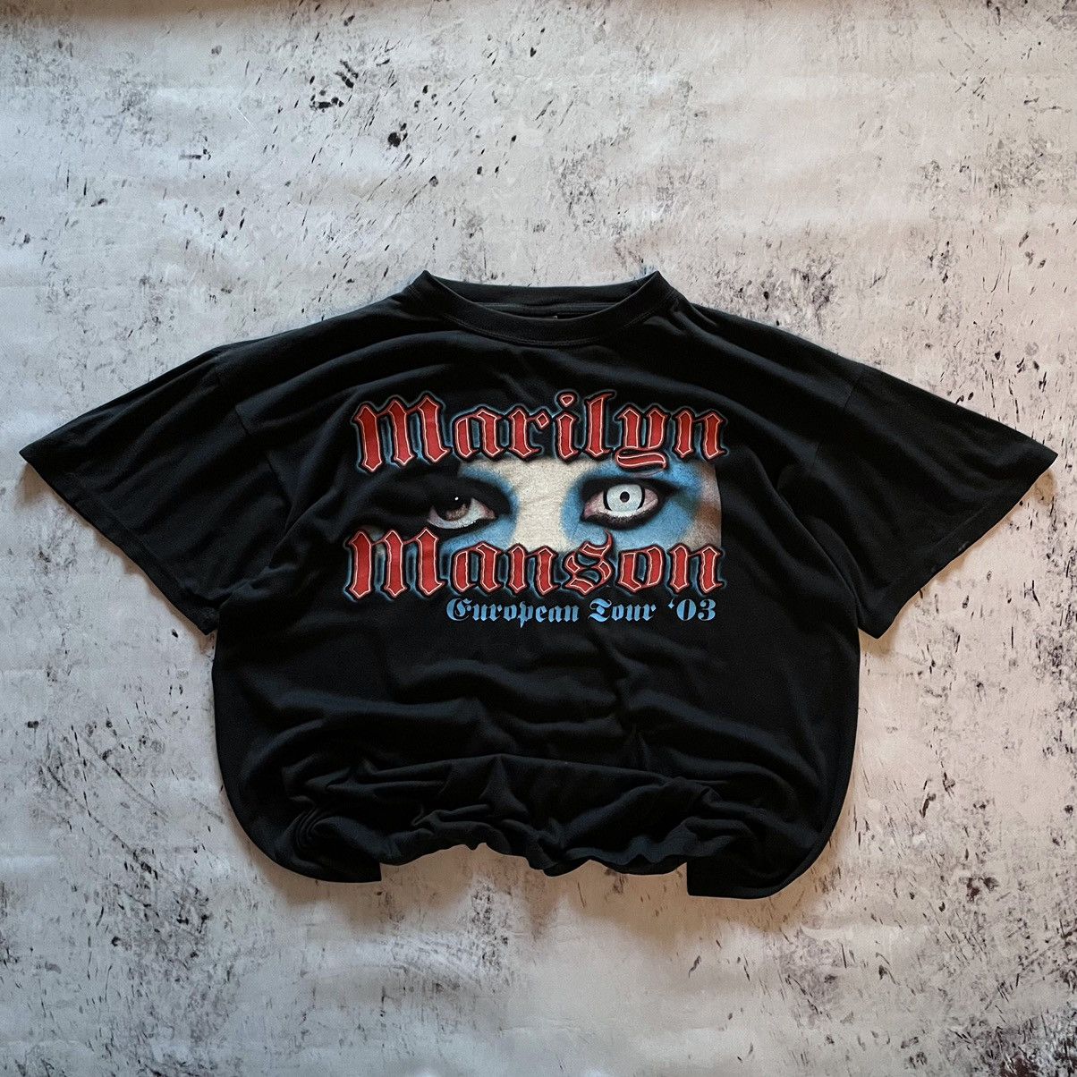 T-Shirt Marilyn Manson Vintage 2003 - Taille L - Noir - Occasion Très Bon État