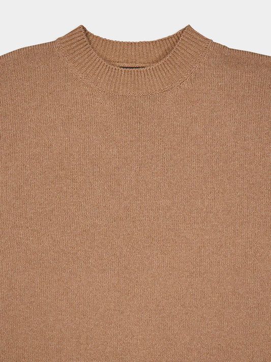 Balenciaga o1w1db11225 Regular Crewneck Sweater in Dark Beige Size US XXL / EU 58 / 5 - 3 Thumbnail