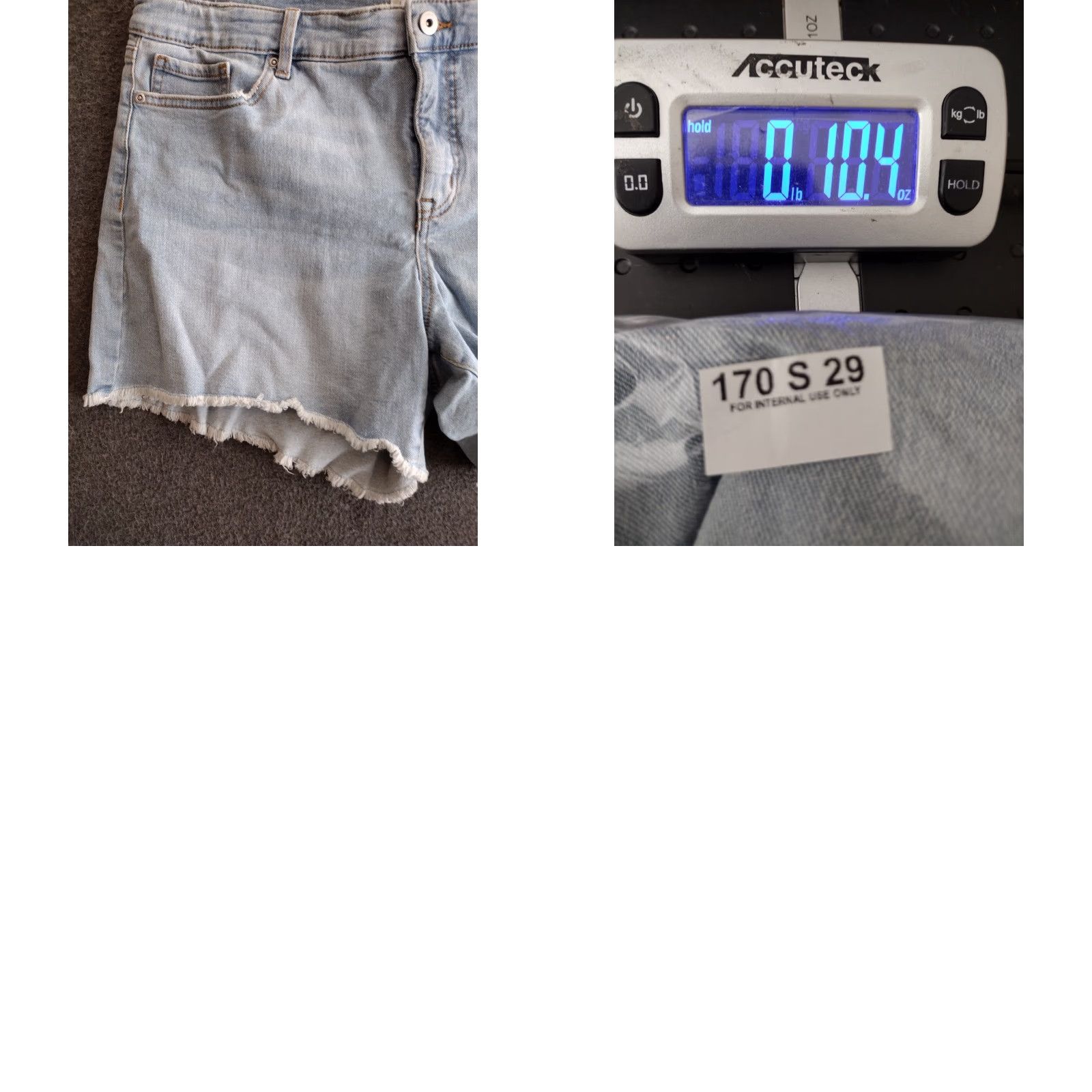 Vintage Sofia Vergara Jeans Lila Mid Rise HI-Low Hem Light Wash Denim Shorts 14 Women Size 36" / US 14 / IT 50 - 8 Thumbnail