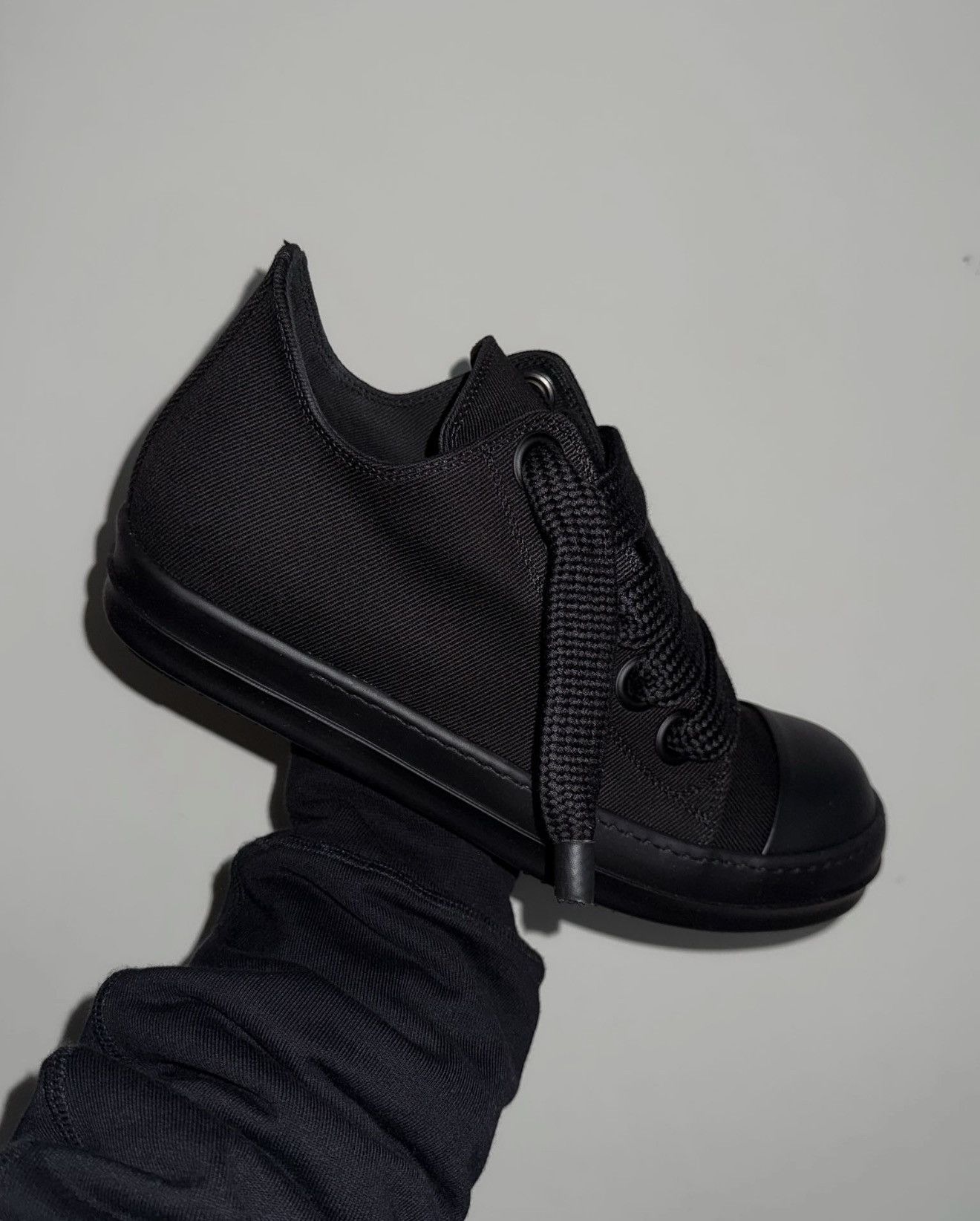 Rick Owens Drkshdw Rick owens jumbo lace canvas sneakers 46 Size US 13 / EU 46 - 1 Thumbnail
