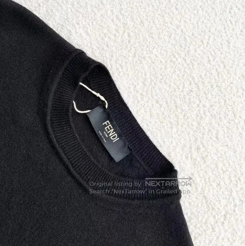 Fendi Fendi Black Wool Sweater with Logo . Size XXS / US 00 / IT 34 - 3 Thumbnail