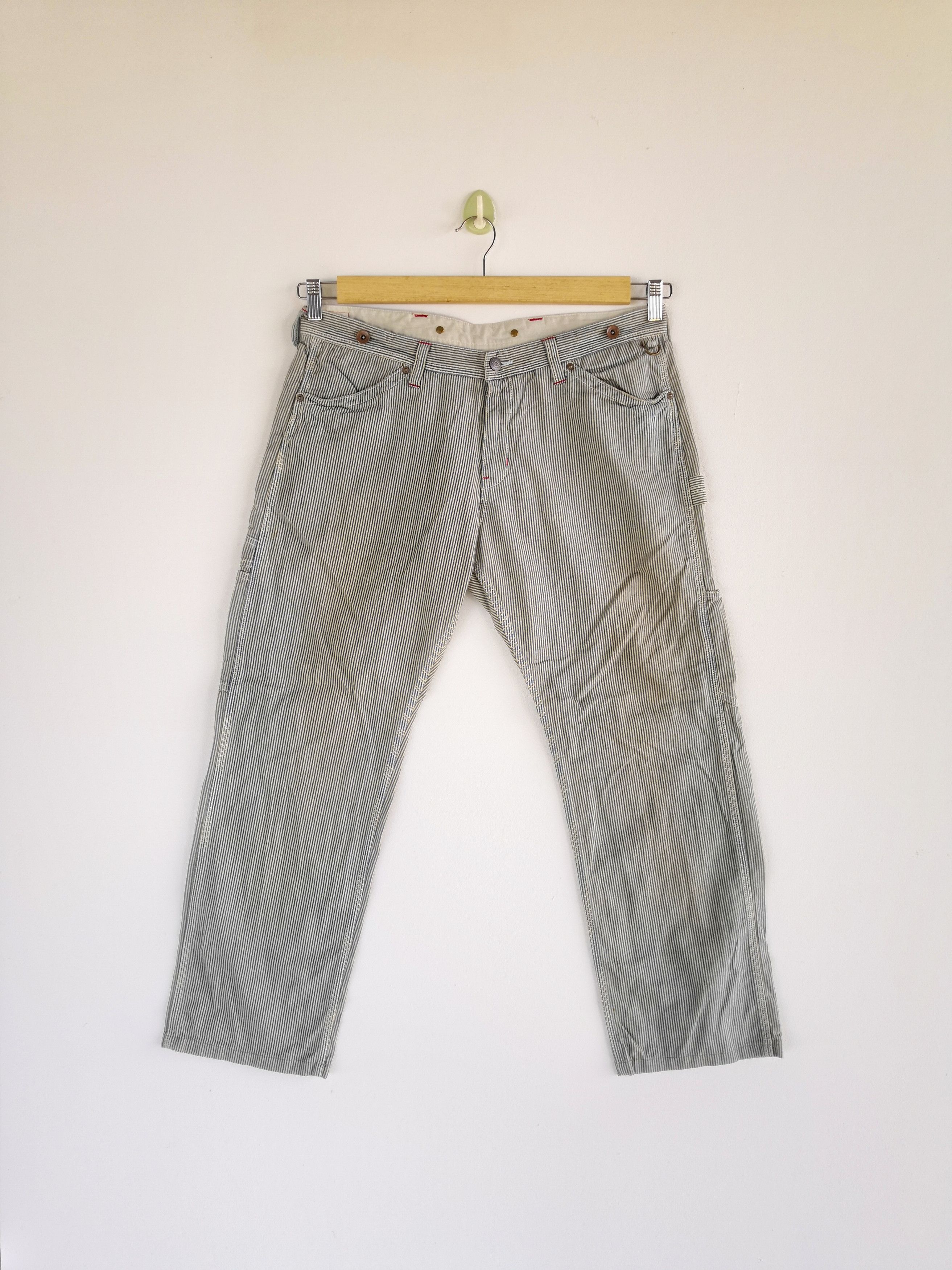 Dickies Dickies Carpenter Workers Pants Hickory Multi Pocket Buckle Size US 34 / EU 50 - 1 Thumbnail