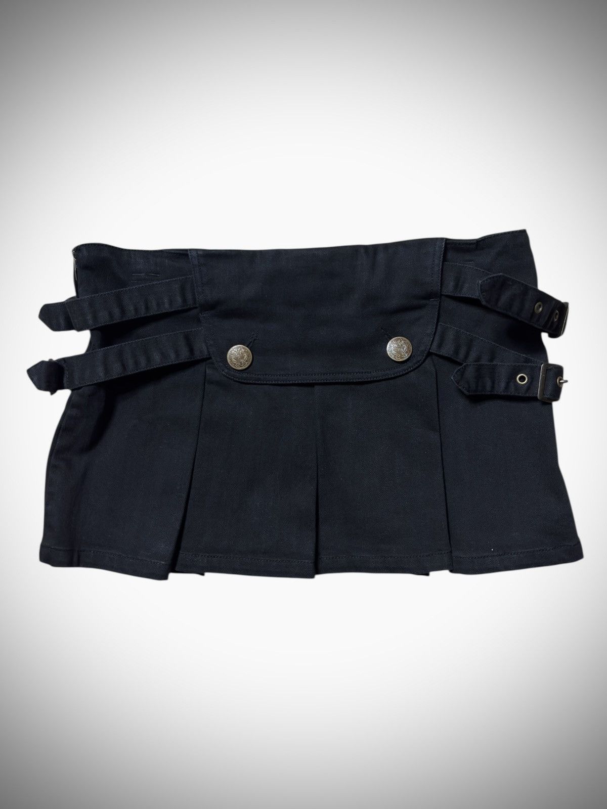Japanese Brand 2000’s Rei Firenze - Bondage Strap Skirt Gothic Style Size 28" / US 6 / IT 42 - 4 Thumbnail