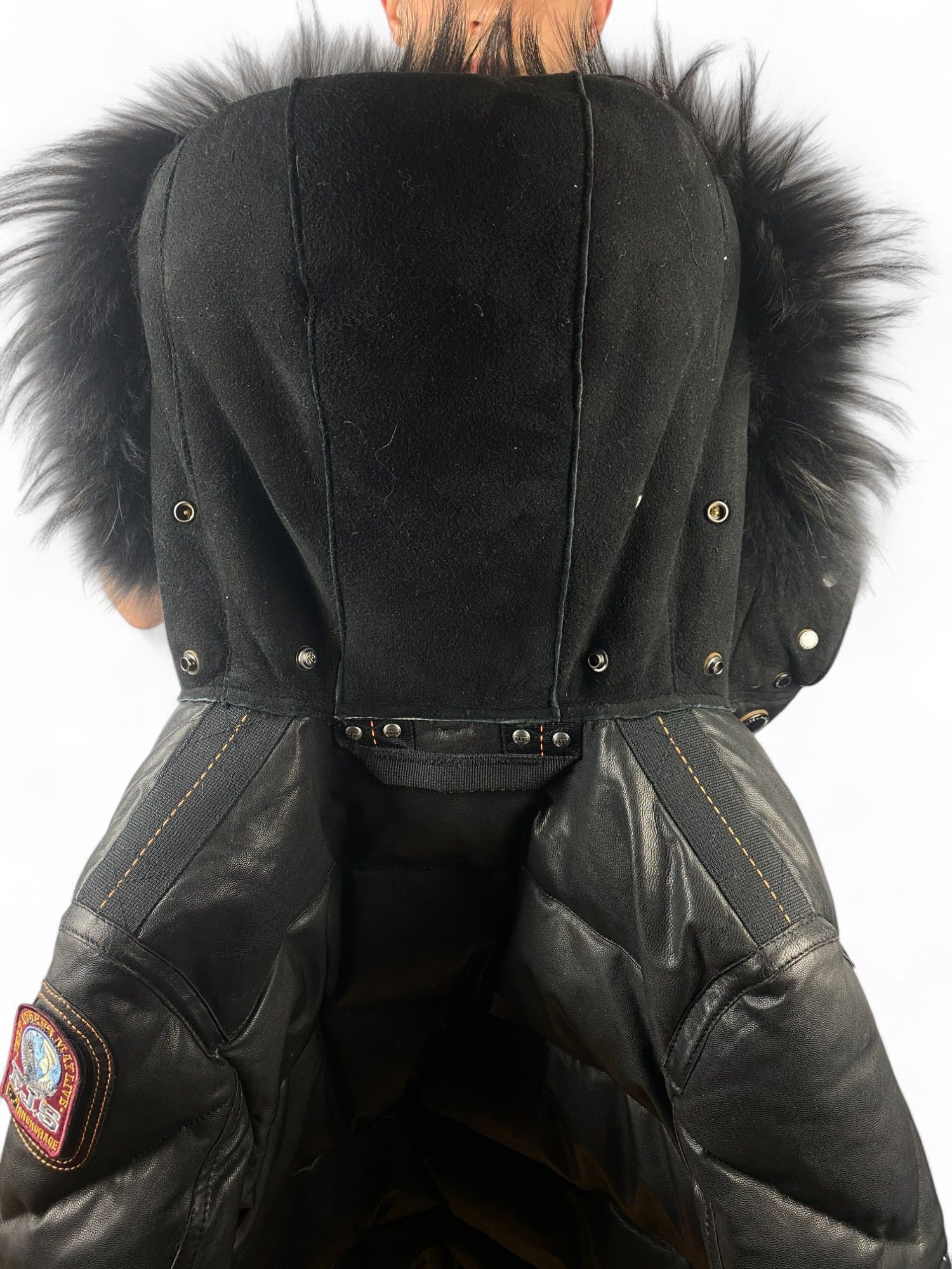 Parajumpers distressed leather parajumpers puffer jacket down feather Size S / US 4 / IT 40 - 10 Thumbnail