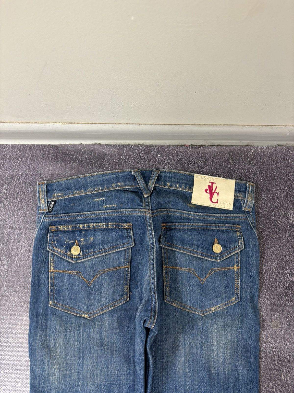 Versace Jeans Couture Versace Jeans Couture Women’s Faded Blue Denim Cropped Jeans Size 30" / US 8 / IT 44 - 13 Thumbnail