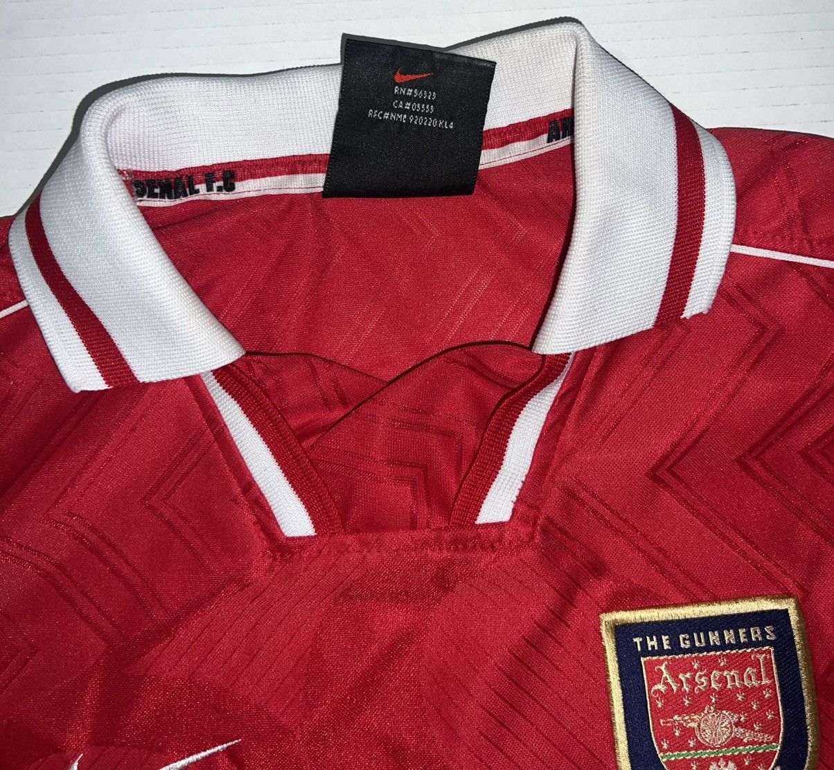 Vintage Arsenal Nike 1996 1997 1998 Home Authentic Jersey L