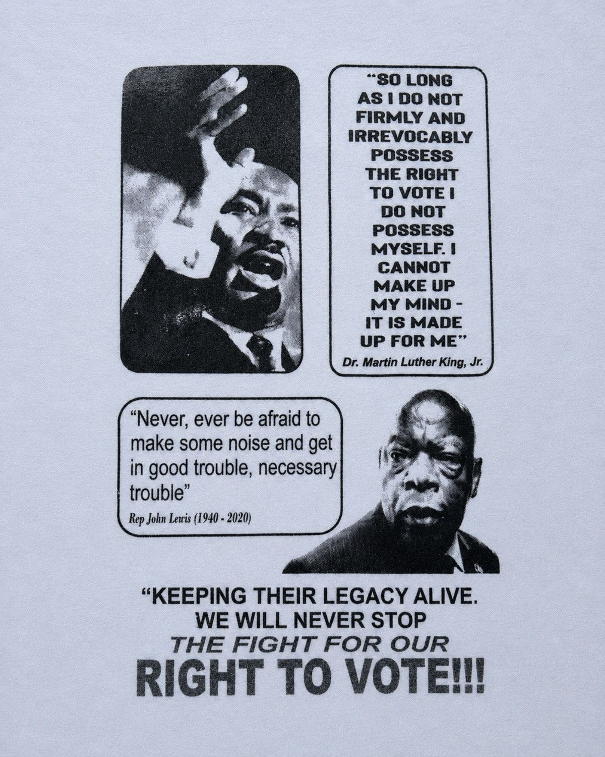 Vintage Civil Rights Quotes / Martin Luther King Jr. & John Lewis Size US XL / EU 56 / 4 - 2 Thumbnail