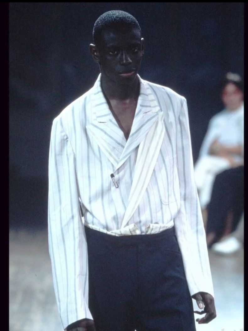 Yohji Yamamoto Yohji Yamamoto size 3 01 SS striped trousers trousers stra Size US 30 / EU 46 - 7 Thumbnail