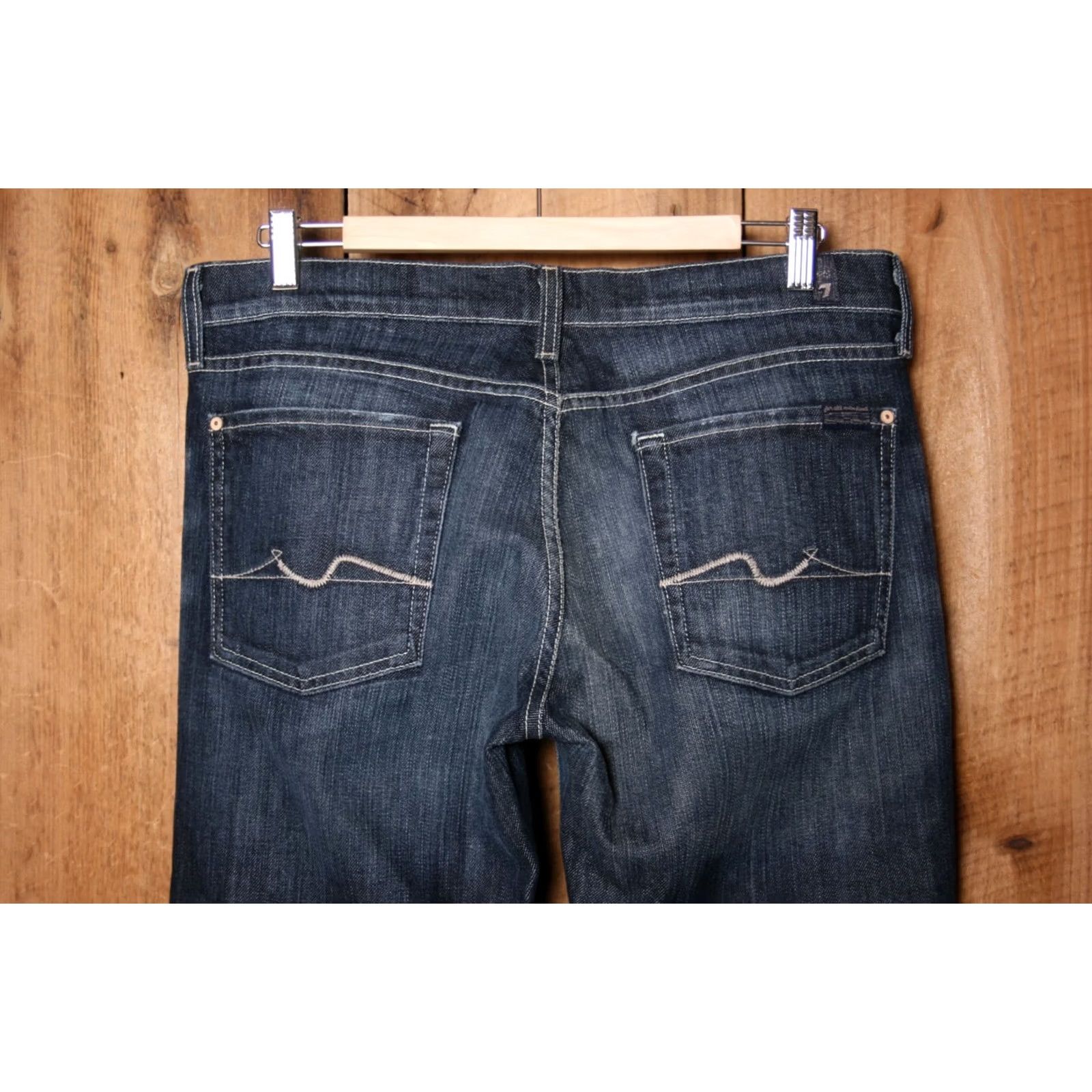 7 For All Mankind 7 FOR ALL MANKIND Bootcut Denim Jeans Blue Women's Sz. 32 Regular Inseam 34.5 in 5-Pocket USA Made Size 24" / US 00 / IT 34 - 6 Thumbnail