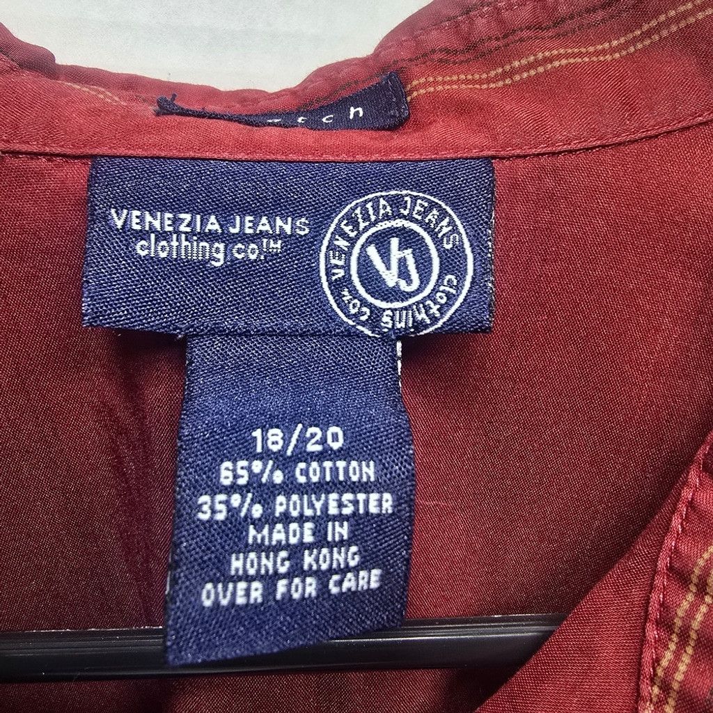 The Unbranded Brand Venezia Jeans Red Shirt Size M / US 6-8 / IT 42-44 - 4 Thumbnail