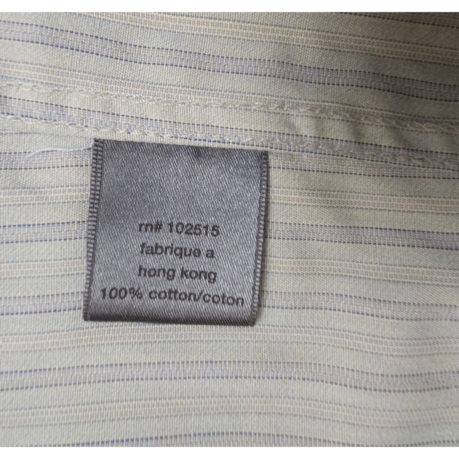 John Varvatos JOHN VARVATOS Dress Shirt 16 L Slim Fit Striped French Cuff Size US L / EU 52-54 / 3 - 8 Thumbnail