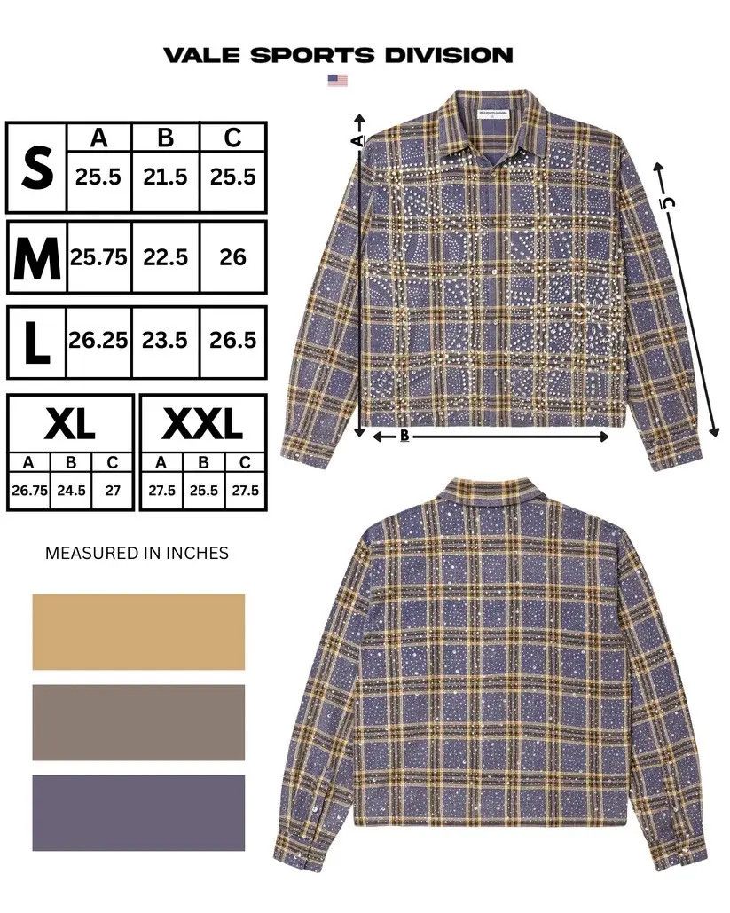 Vale Vale Forever Moonlight Rhinestone Flannel Size MEDIUM Size US M / EU 48-50 / 2 - 3 Thumbnail