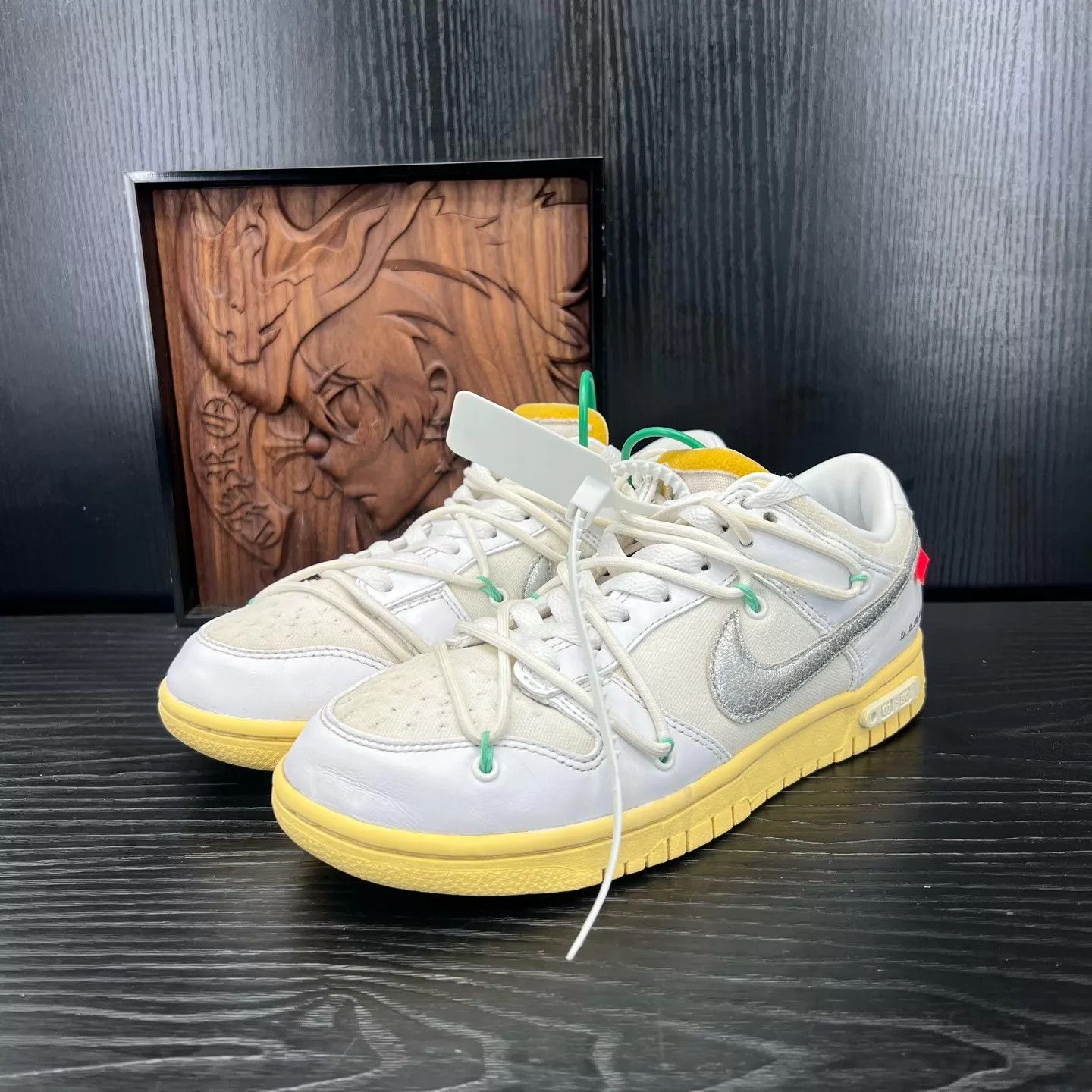 Off-White Off-White x Nike Dunk Low 'No.1' White Gum 38.5 w/box Size US 8 / IT 38 - 1 Thumbnail