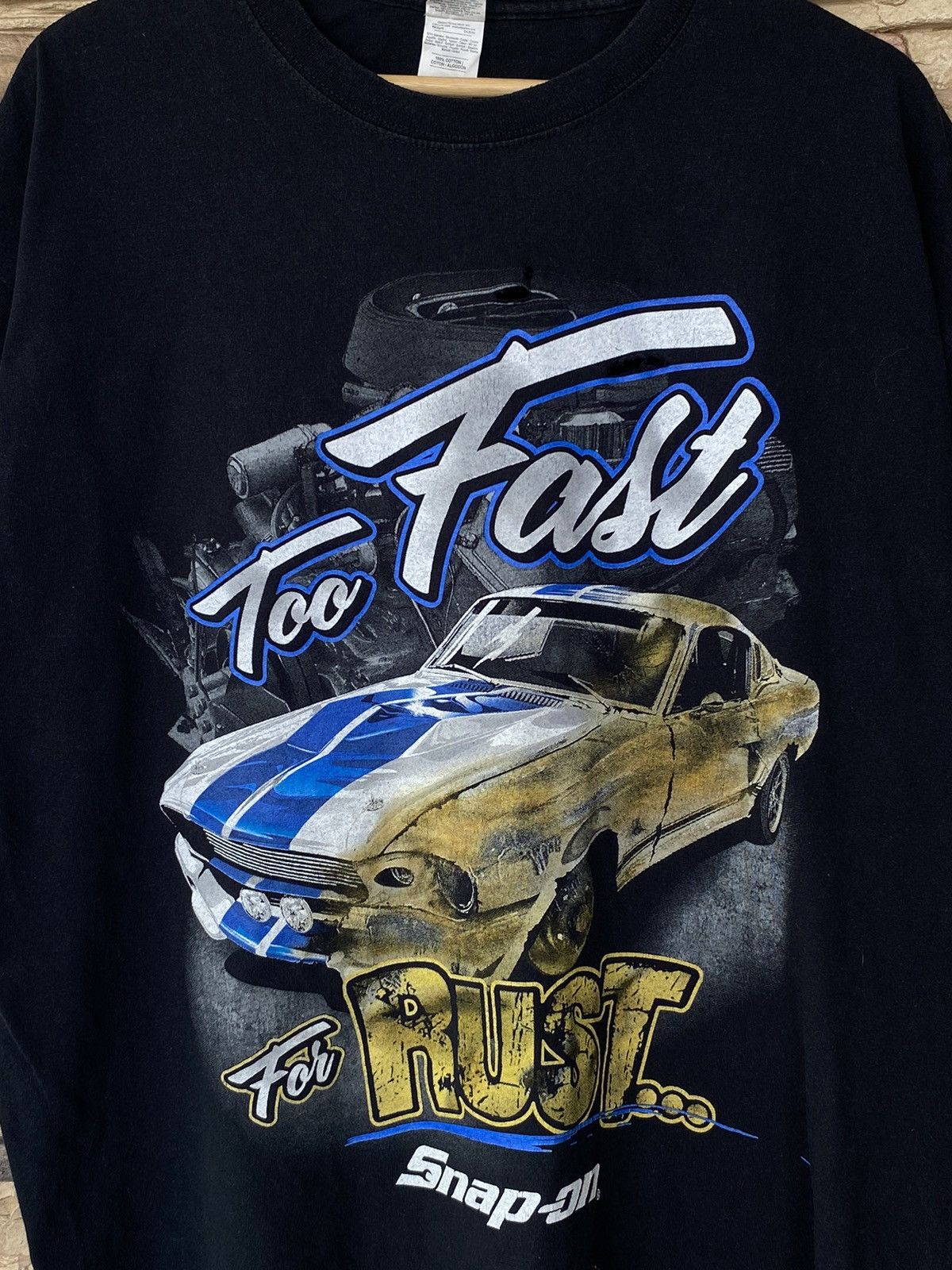 Vintage Rare Vintage Too Fast For Rust Snap On Racing Tees nascar Size US XL / EU 56 / 4 - 4 Thumbnail