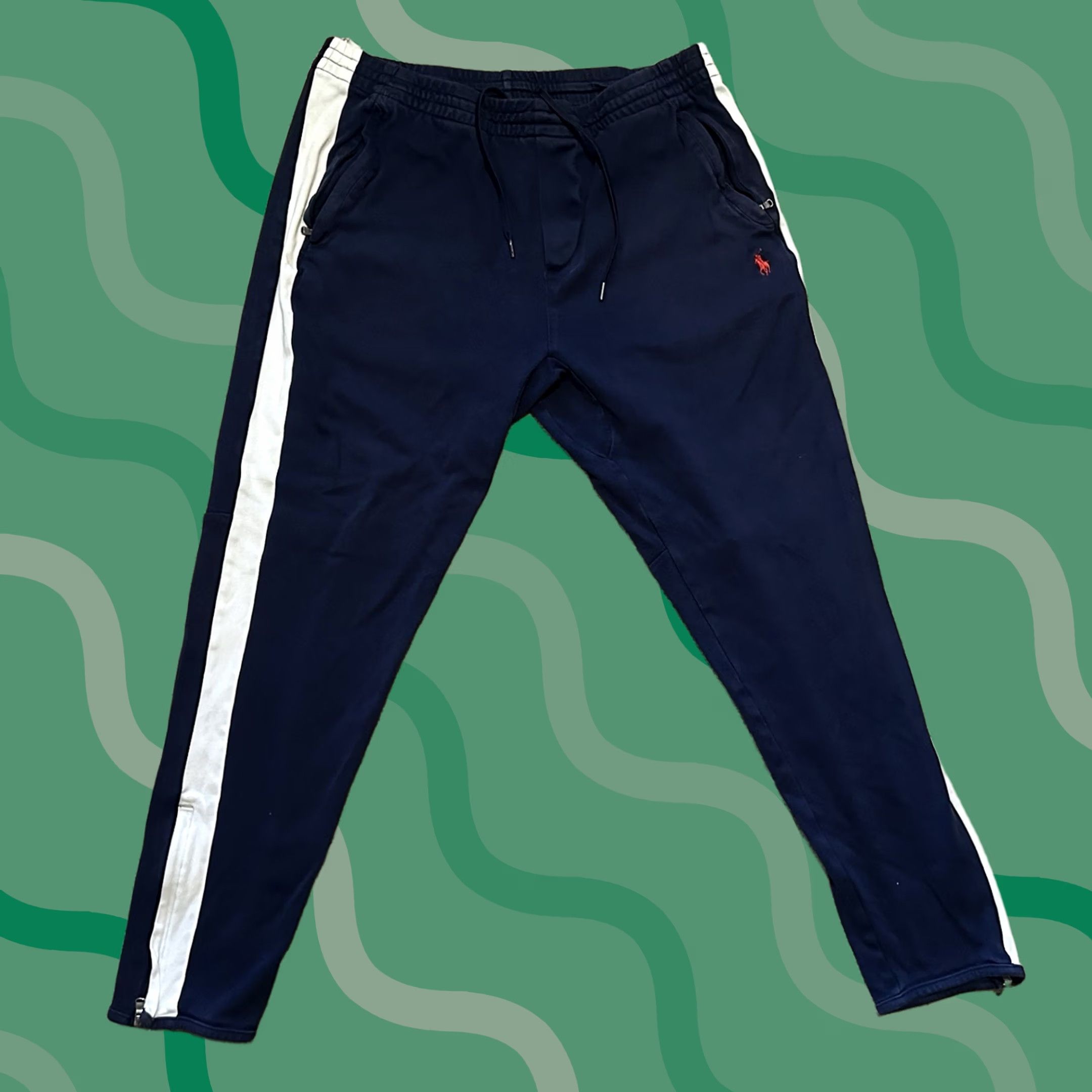Polo Ralph Lauren Polo Ralph Lauren Sweatpants Mens XL Striped Blue Size US XL / EU 56 / 4 - 1 Thumbnail