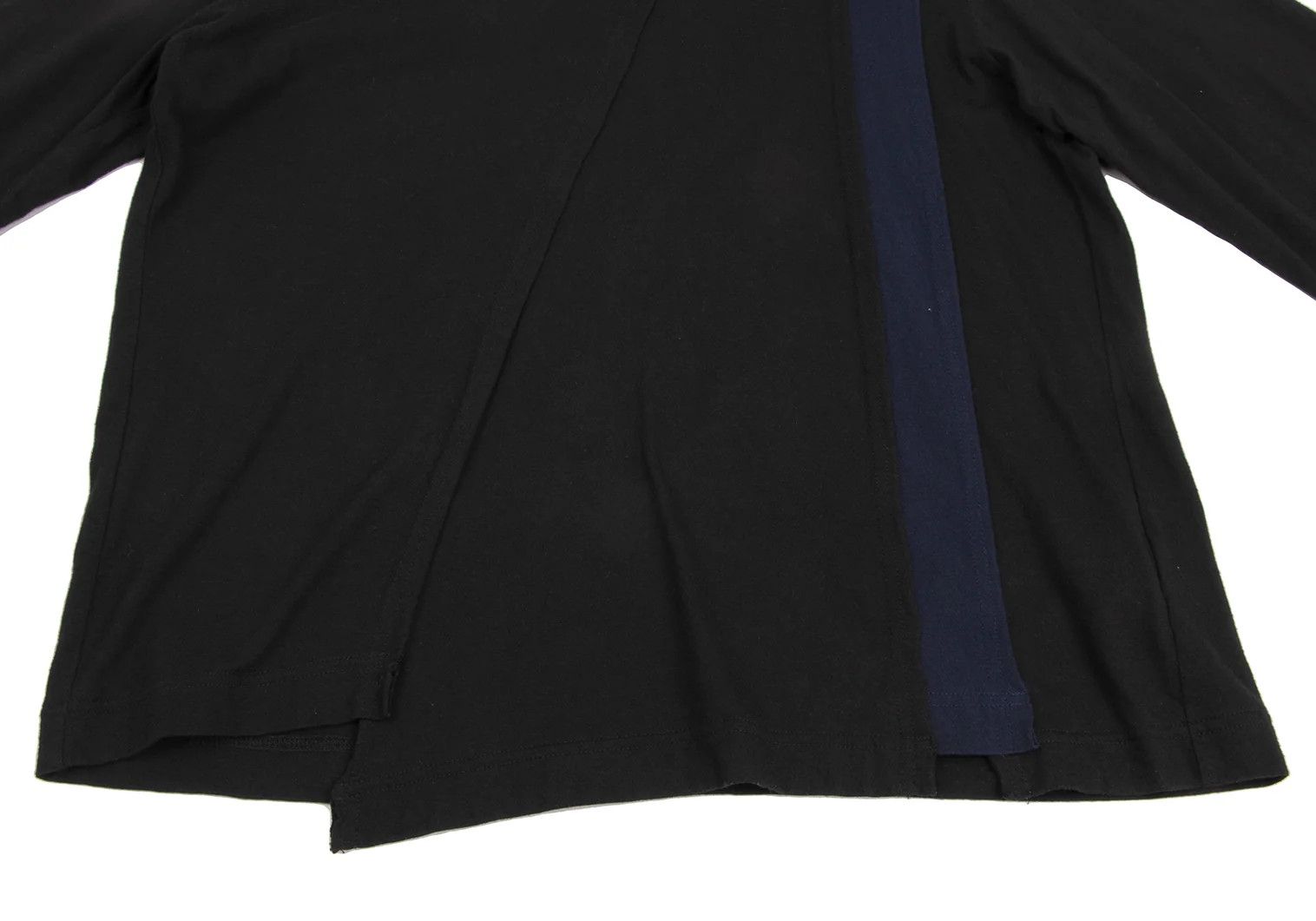 Yohji Yamamoto Long Sleeve Cut and Sew Top in Black and Navy Size US S / EU 44-46 / 1 - 6 Thumbnail