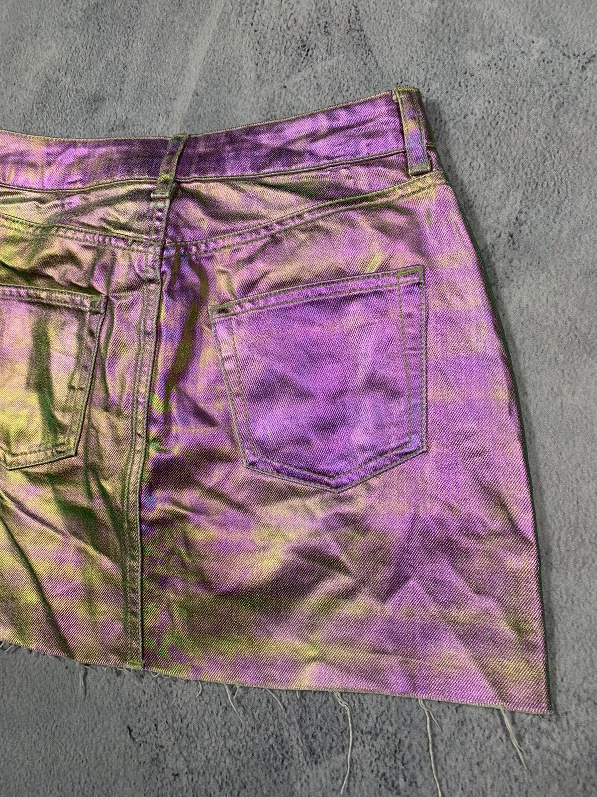 Japanese Brand × Vintage Vintage Y2K Gradient denim mini skirt avant garde size 28 Size 26" / US 2 / IT 38 - 8 Thumbnail