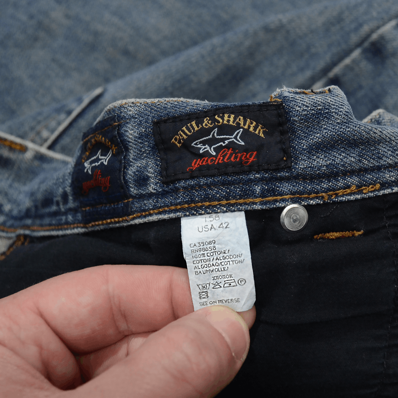 Paul & Shark × Vintage Vintage Paul & Shark Yachting Jeans Big Size 42 Blue Denim Size US 42 / EU 58 - 11 Thumbnail