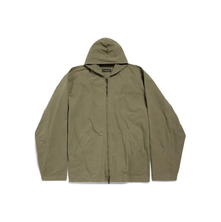 Balenciaga Balenciaga Hooded Long Sleeve Jacket in Green Size US XS / EU 42 / 0 - 1 Thumbnail
