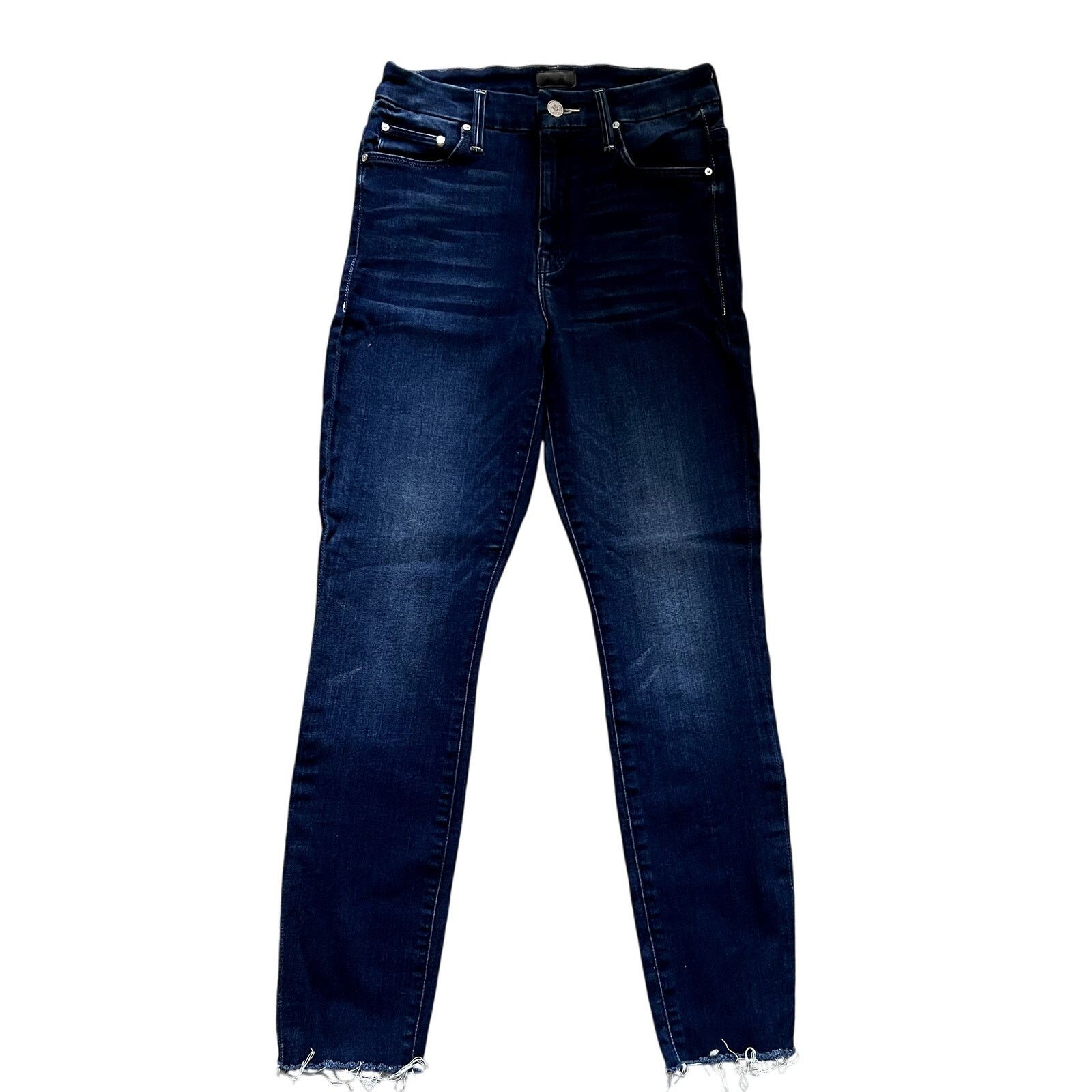 MOTHER Mother High Waisted Looker Ankle Fray Jeans Tongue and Chic Size 27" / US 4 / IT 40 - 2 Thumbnail
