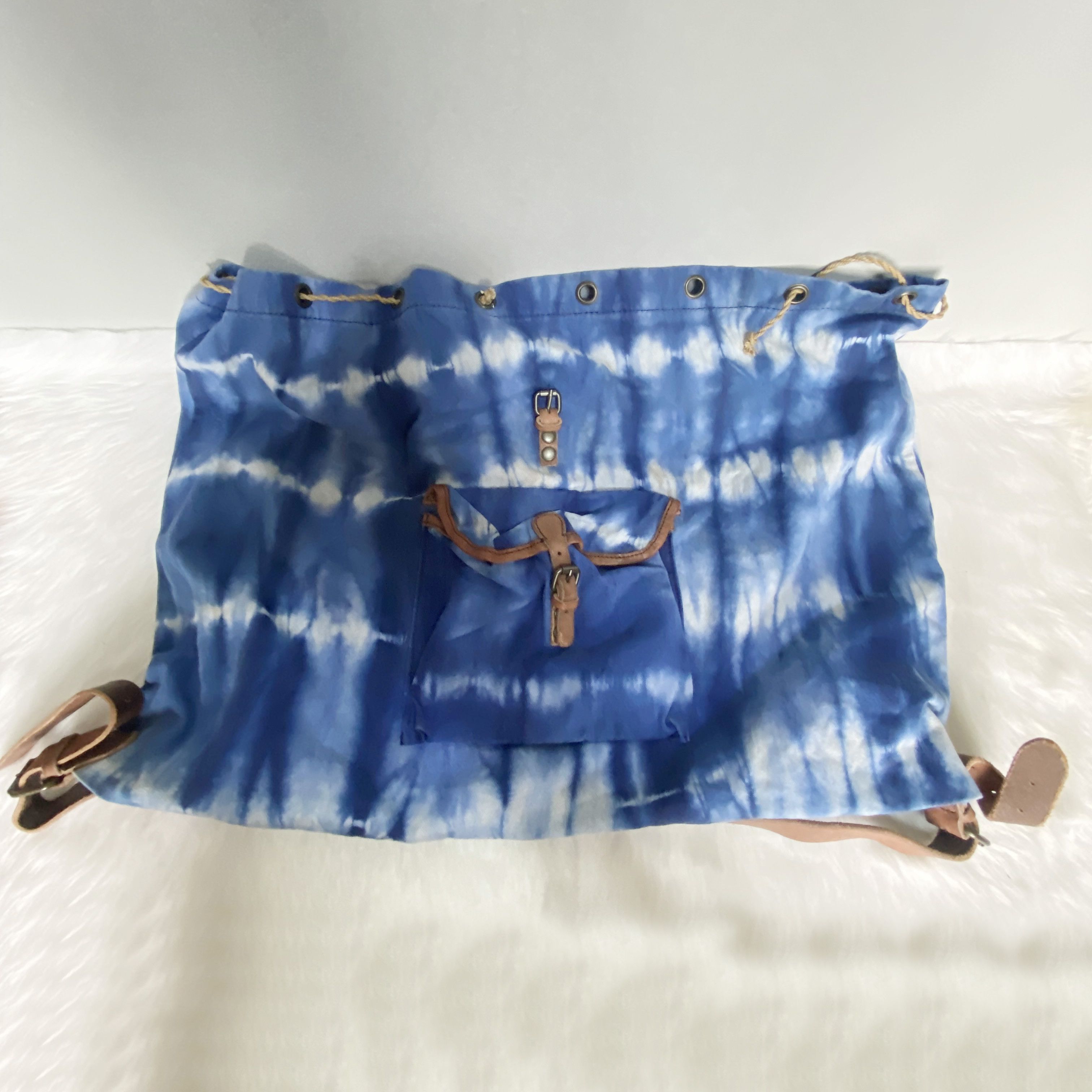 Denim & Supply Ralph Lauren Blue Tie-Dye Canvas Backpack Bag Size ONE SIZE - 11 Thumbnail