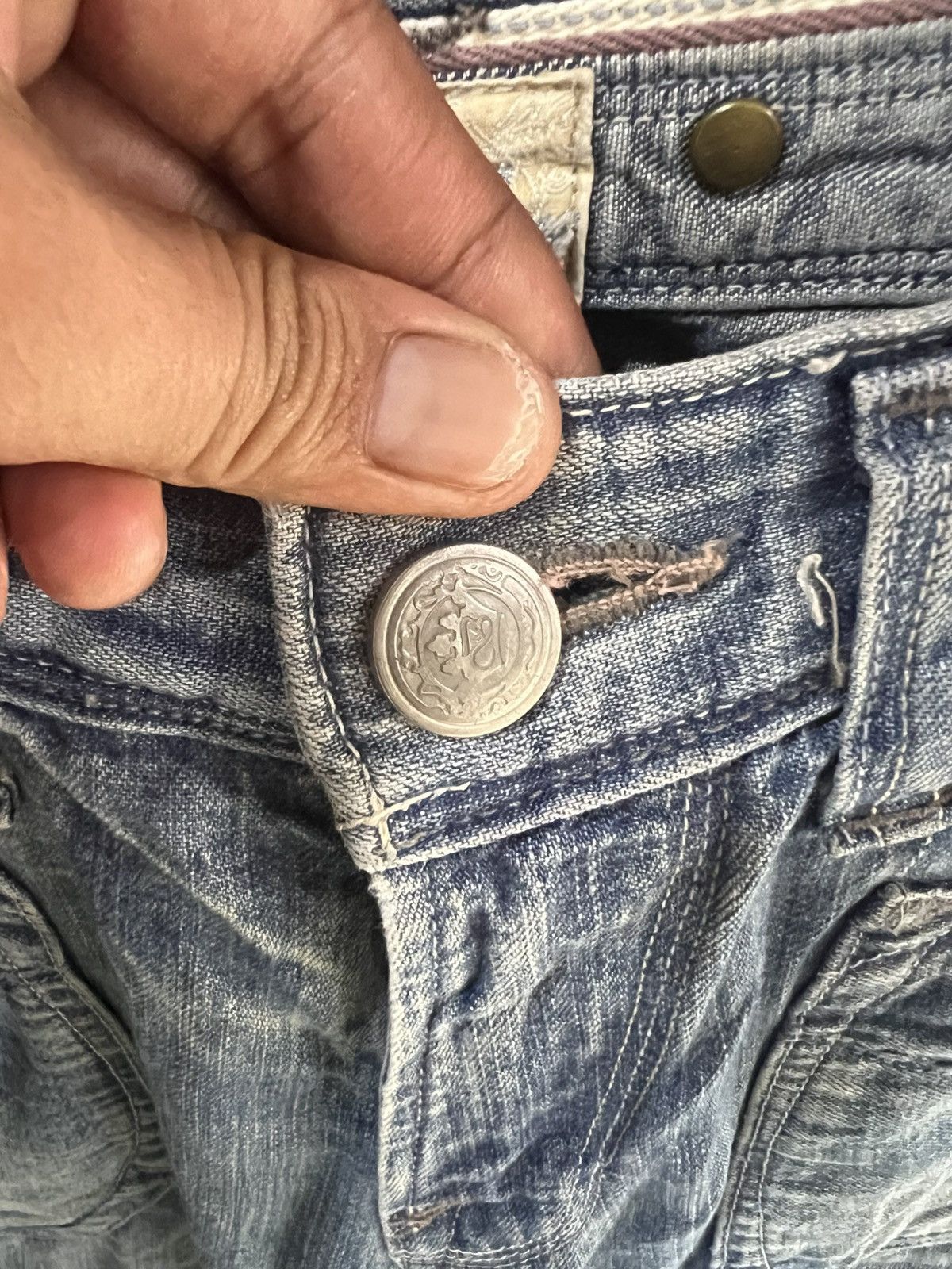 Japanese Brand 🔥Union Made Brappers Lady Vintage Flared Denim Size 27" / US 4 / IT 40 - 9 Thumbnail