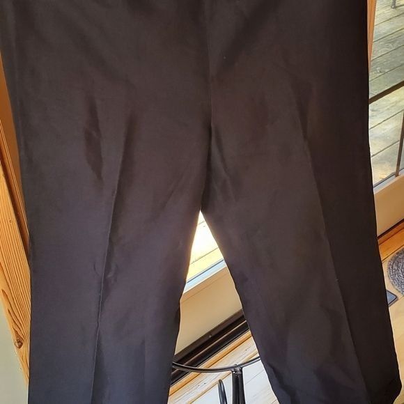 Ann Taylor Ann Taylor Loft Black Linen Lined Sz. 10 Pants Size 32" / US 10 / IT 46 - 3 Thumbnail