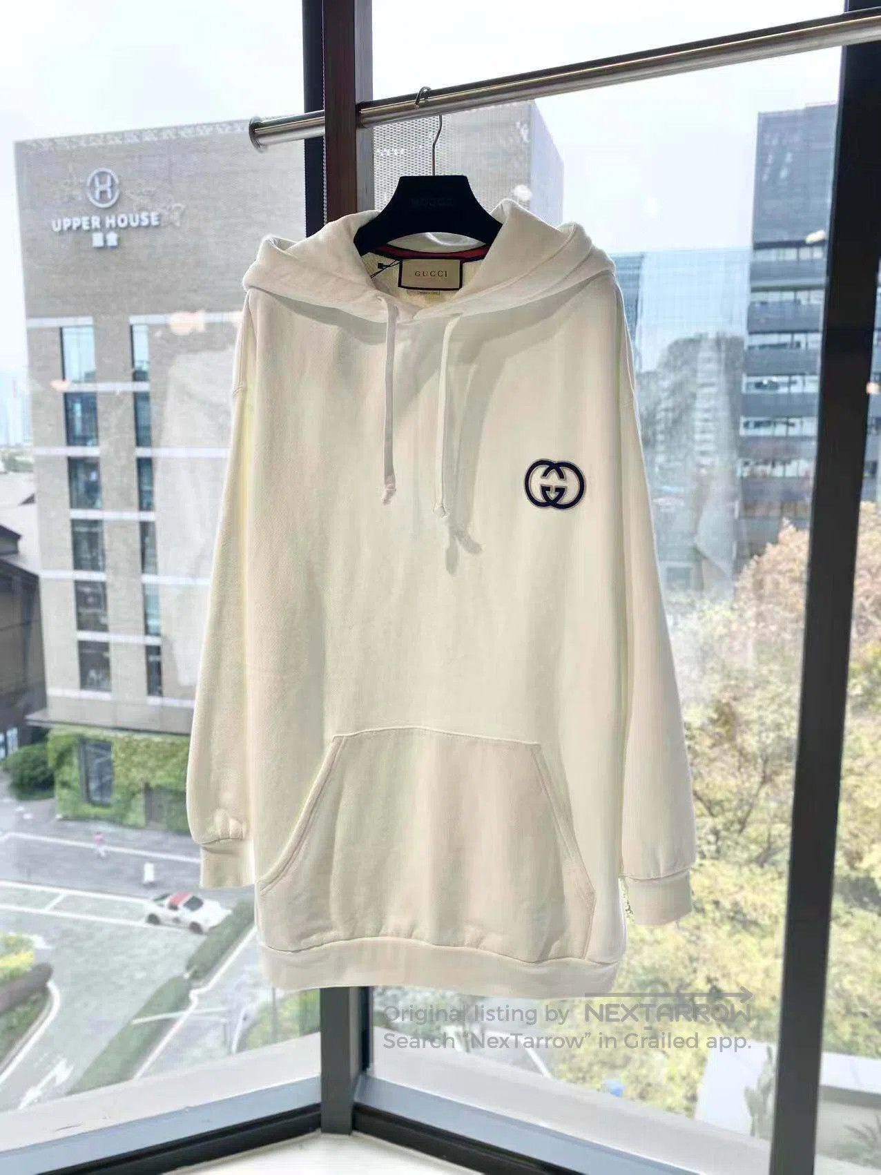 Gucci Guicci Double G embroidered letter logo hooded sweatshirt| Size M / US 6-8 / IT 42-44 - 2 Thumbnail