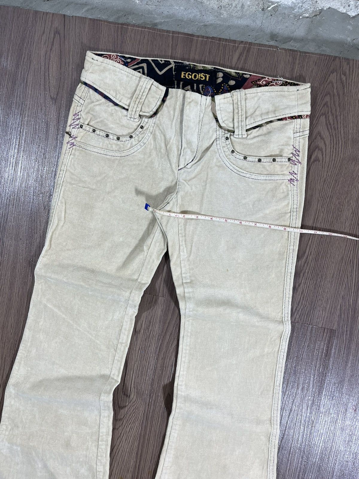 EGOIST EGOIST Y2K Oriental Corduroy Bootcut Flared Pants Size US 31 - 13 Thumbnail