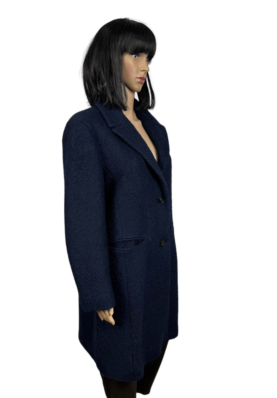 Marella Marella Emme Wool-Polyester Blue Coat size IT50 US14 Size XL / US 12-14 / IT 48-50 - 4 Thumbnail