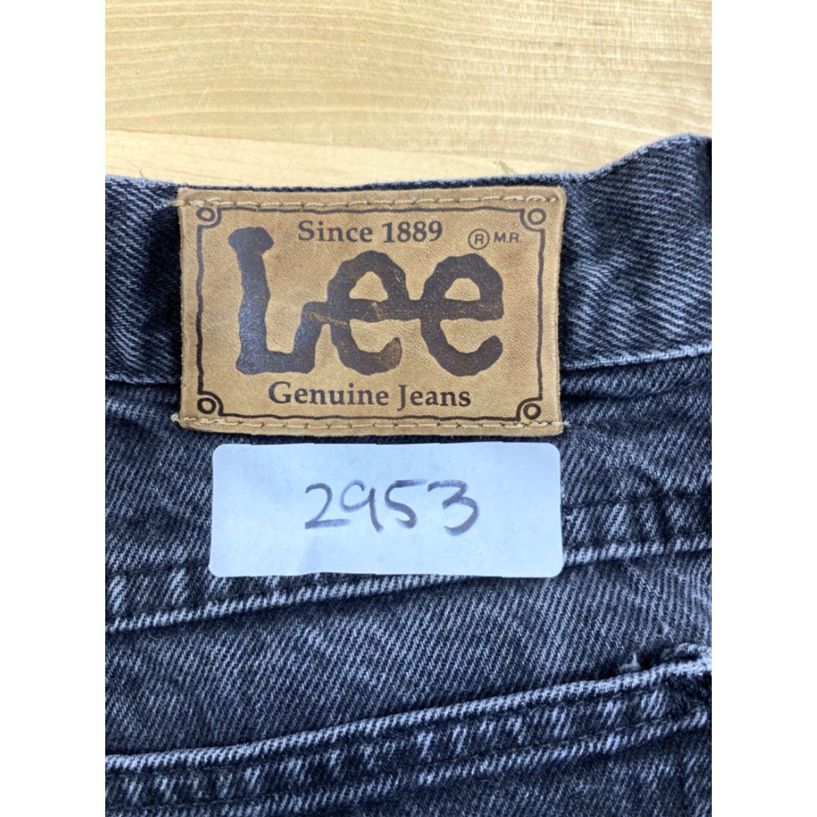 Lee VINTAGE Lee Jeans Mens 33 Workwear Dark Stone Wash Denim Distress 2953 Size US 33 - 4 Thumbnail