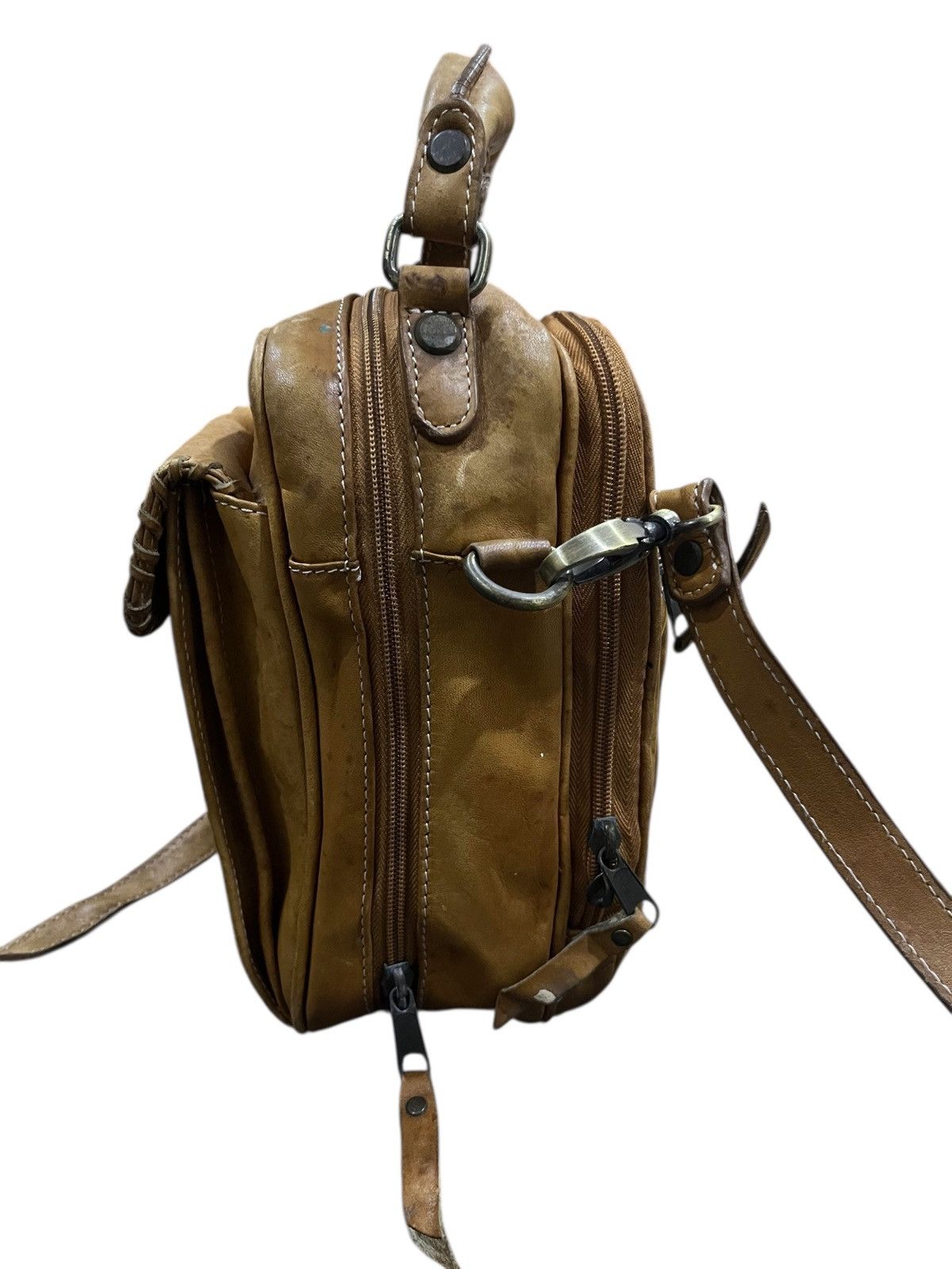 Japanese Brand Vintage cross body bag leather baseball glove leather Size ONE SIZE - 4 Thumbnail