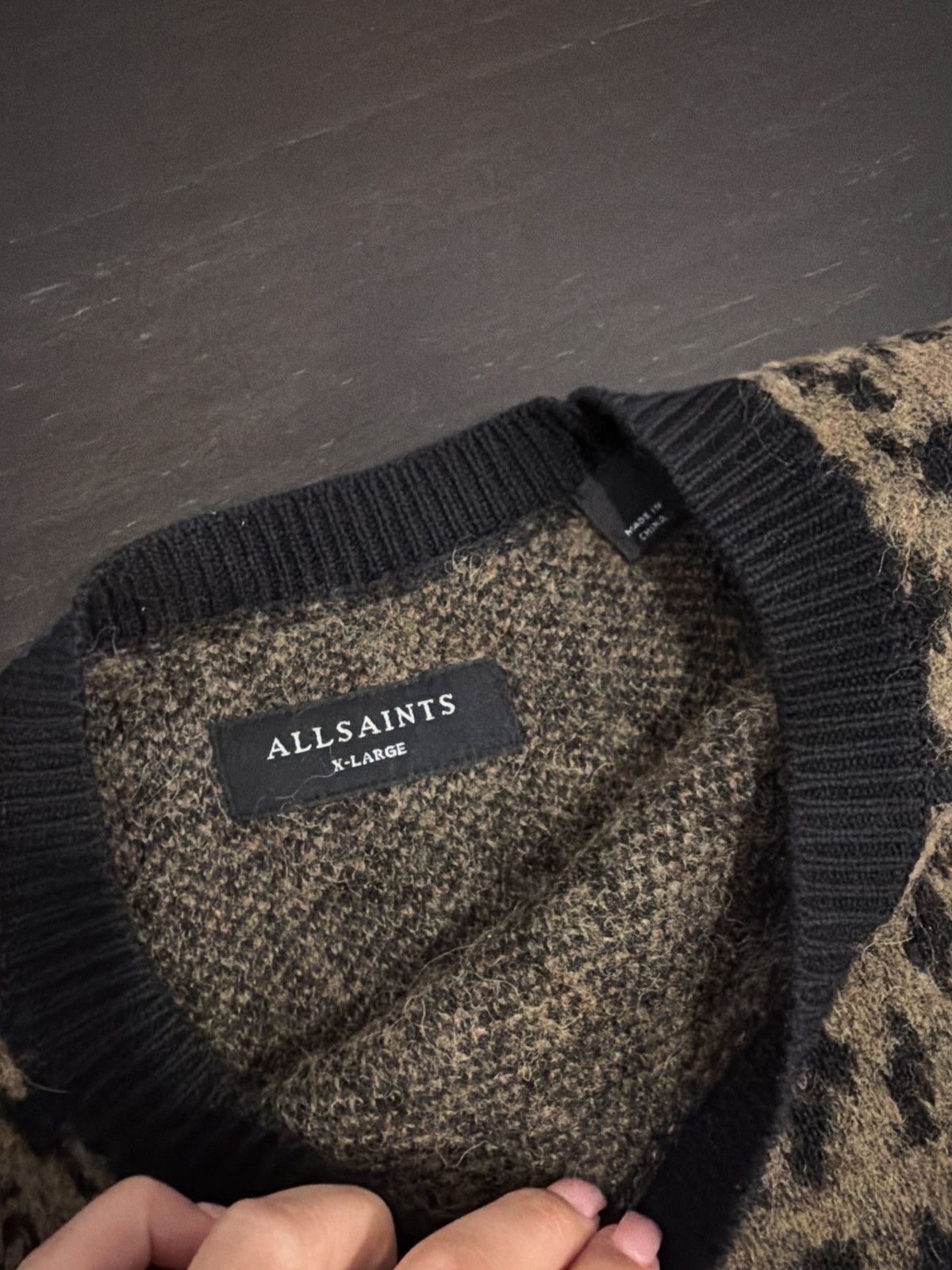 Allsaints All Saints Cheetah Print Sweater Crewneck Size US XL / EU 56 / 4 - 4 Thumbnail