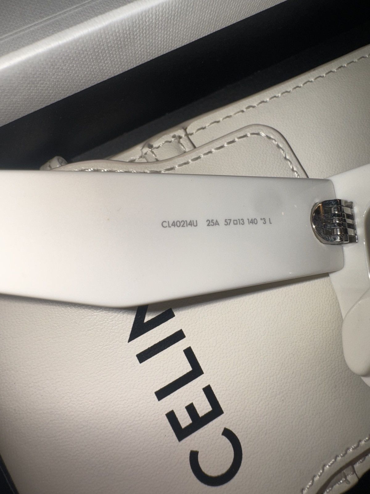 Celine CELINE by Hedi Slimane white Sunglasses with Pouch Size ONE SIZE - 4 Thumbnail