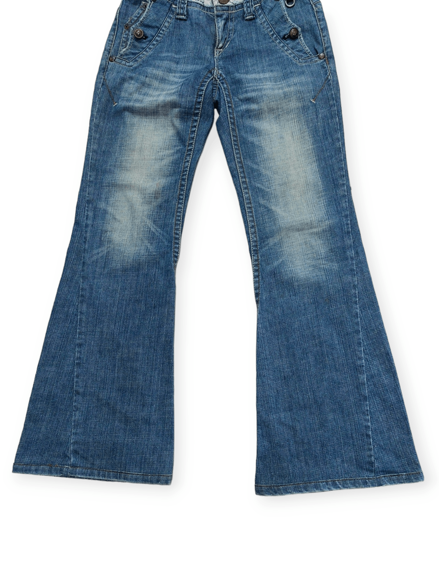 Other A6 Sport Flare Low Rise Distressed Denim Size US 28 / EU 44 - 4 Thumbnail