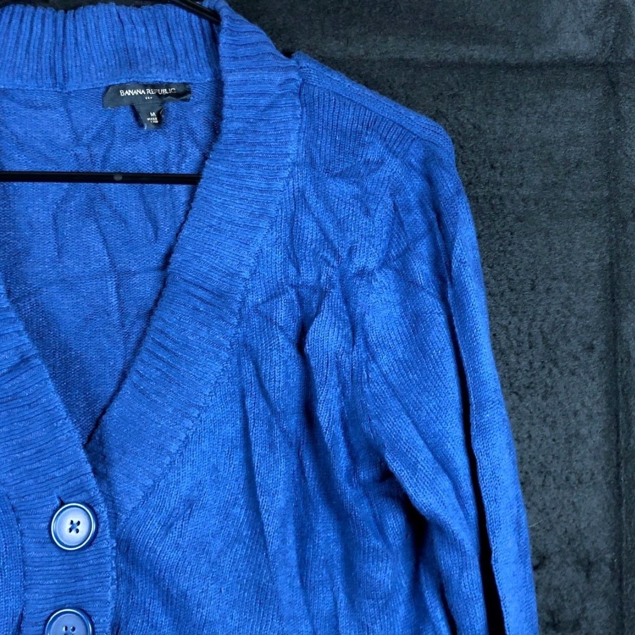 Banana Republic Banana Republic Womens Sweater Blue V Neck Pullover Henley Stretch Medium Shirt Womens Blouse Knit Henley Blue Short Sleeve? Size M / US 6-8 / IT 42-44 - 5 Thumbnail