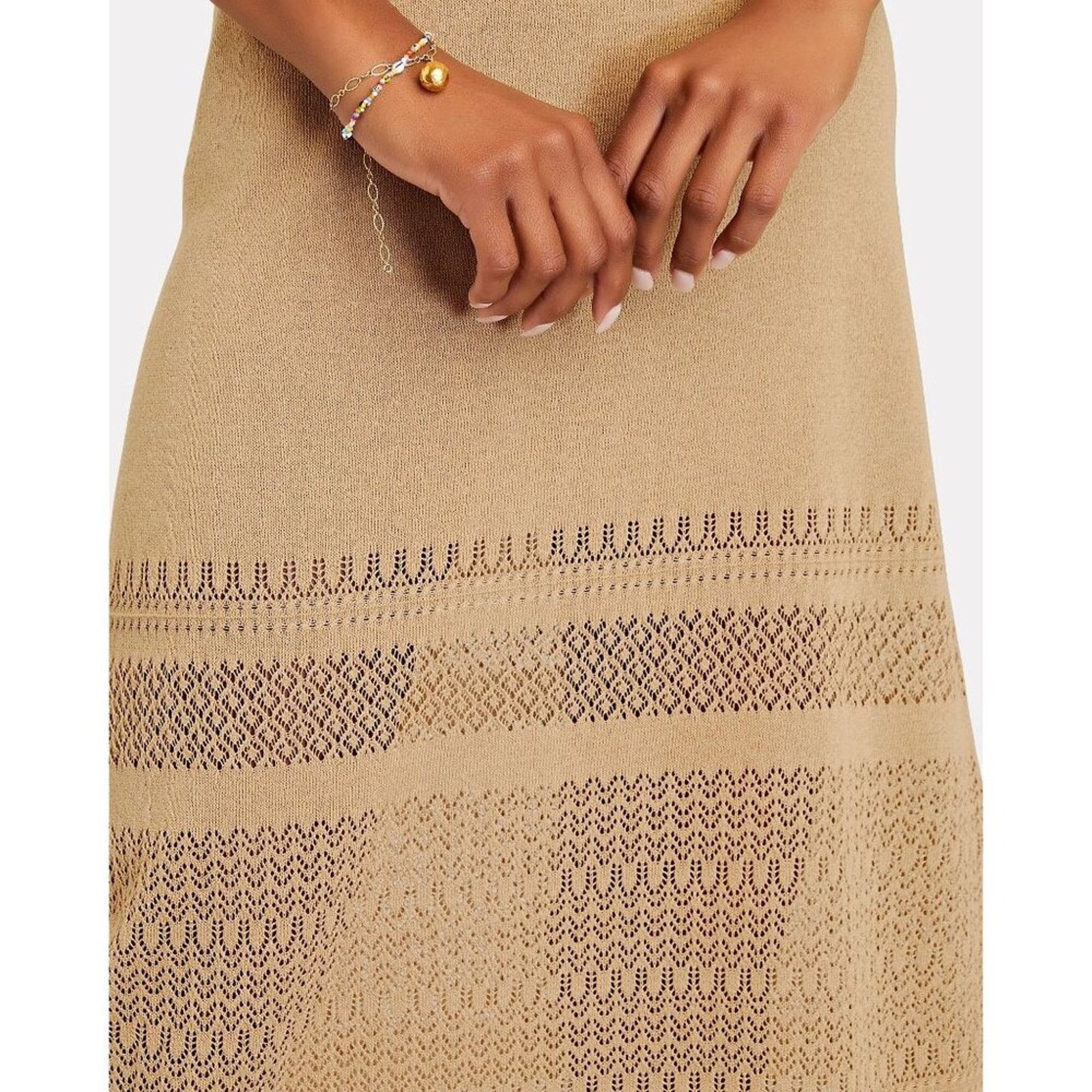 INTERMIX INTERMIX Celia Sleeveless Knit Maxi Dress Womens size M Tan Size M / US 6-8 / IT 42-44 - 7 Thumbnail