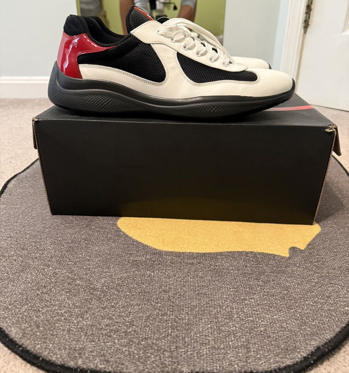Prada prada cups white, red size (10.5) Size US 10.5 / EU 43-44 - 4 Thumbnail