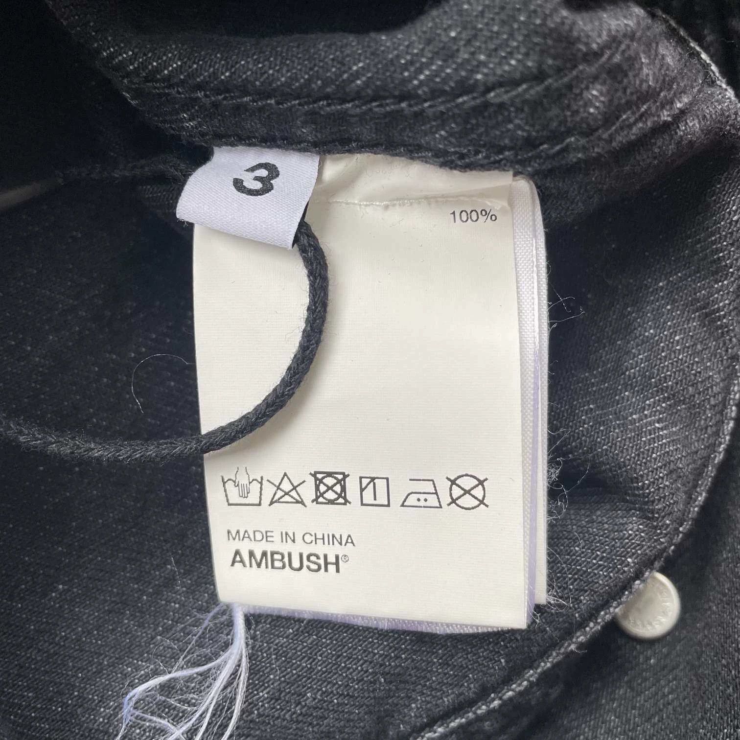 Ambush Design Black Denim Jacket - Size L. Size US L / EU 52-54 / 3 - 5 Thumbnail