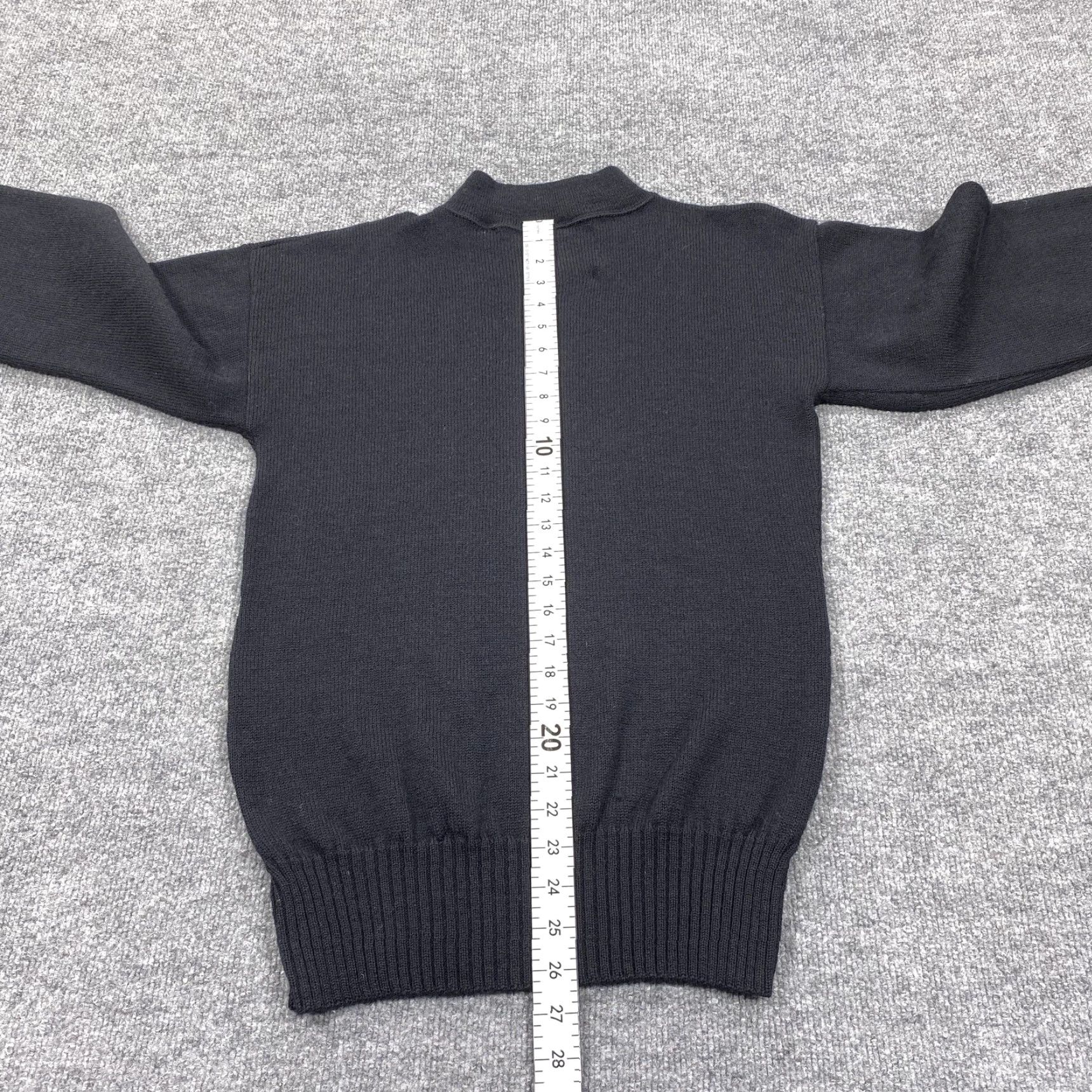 Vintage VINTAGE US Military Sweater Mens Large Black Mock Neck Wool 70s Size US L / EU 52-54 / 3 - 5 Thumbnail