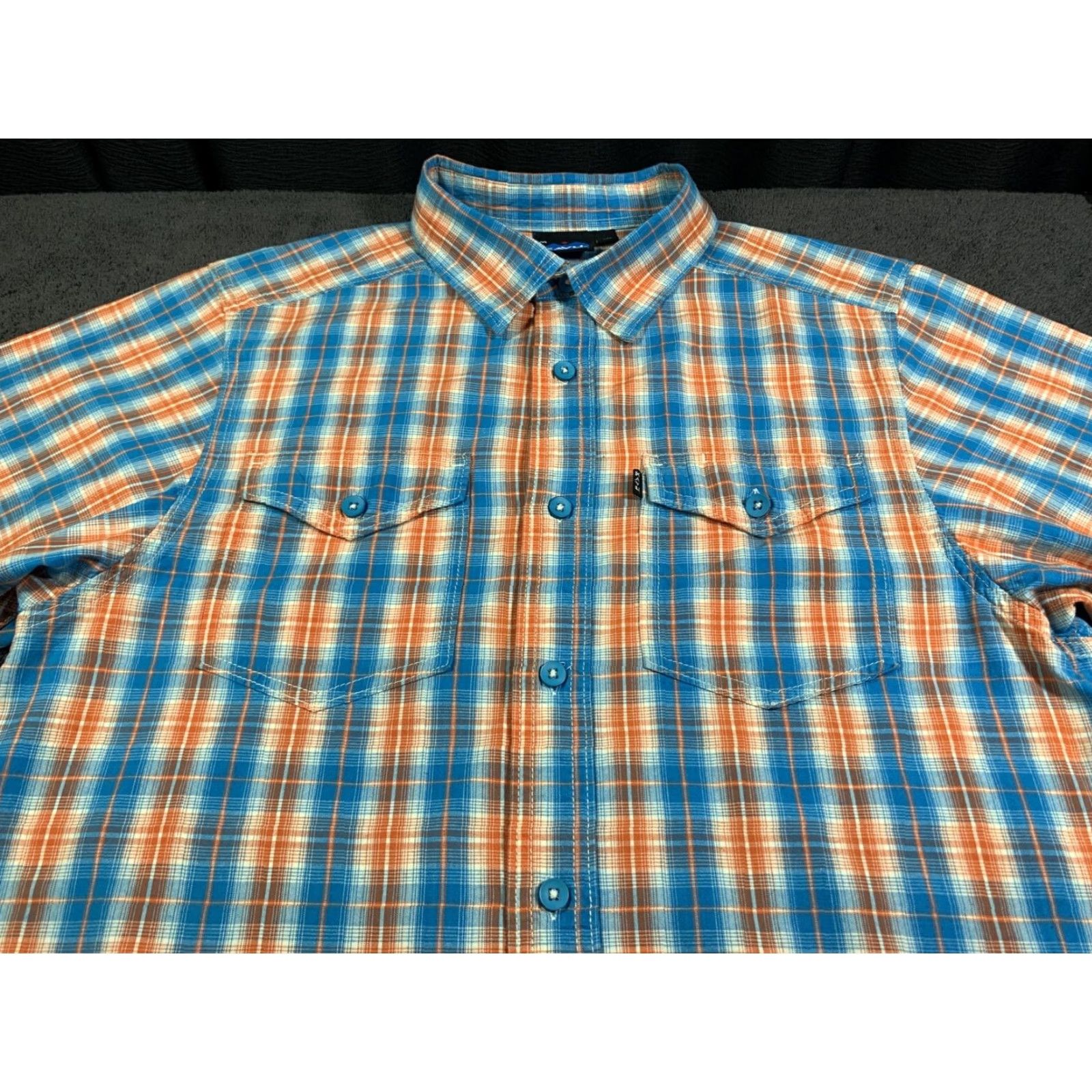 KAVU KAVU Men's Short Sleeve Button-Up Outdoor Shirt, Multicolor Plaid, Size M Size US M / EU 48-50 / 2 - 2 Thumbnail