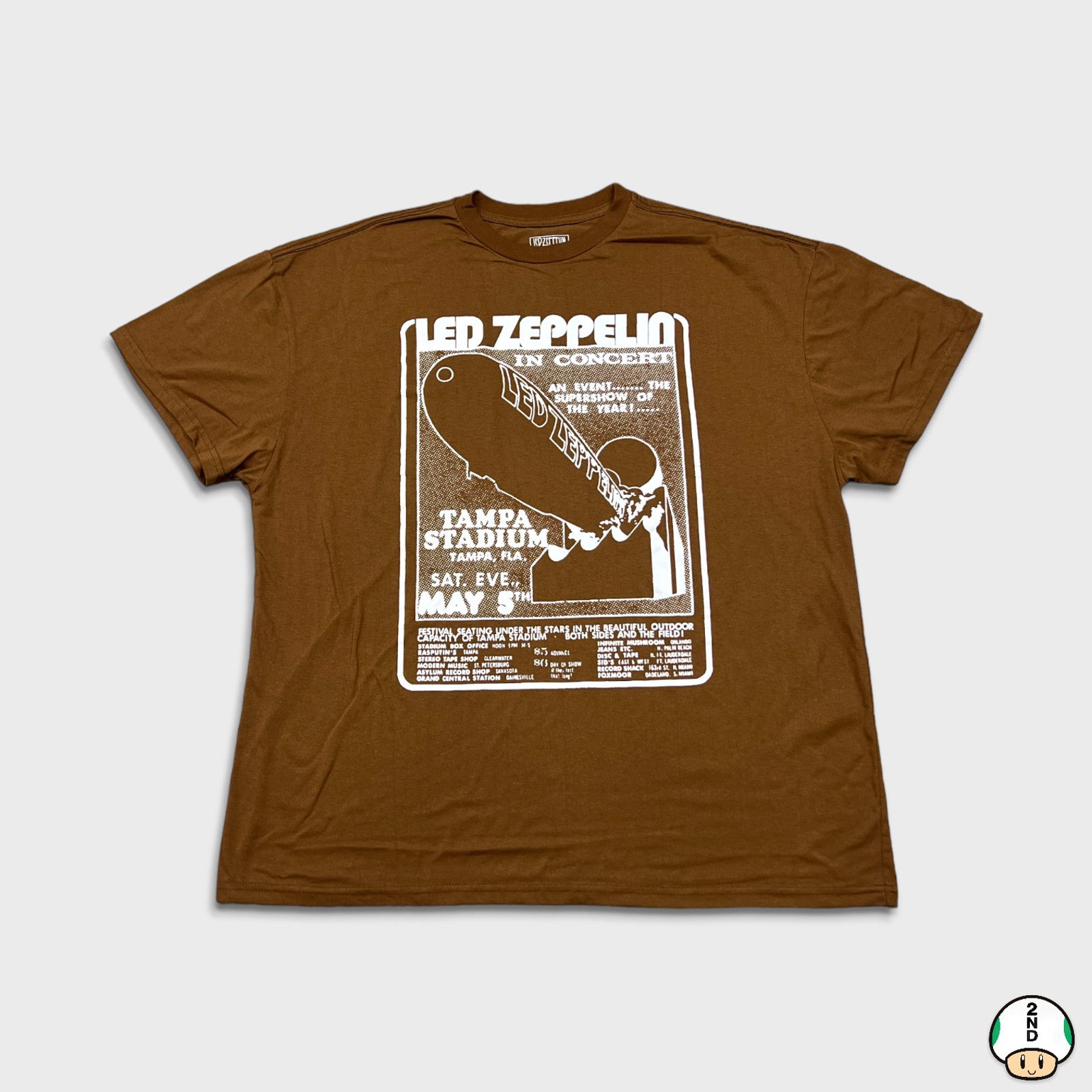 Band Tees × Led Zeppelin × Vintage 2023 Led Zeppelin T Shirt XL In Concert Tampa Rock Band Tee Size US XL / EU 56 / 4 - 1 Thumbnail