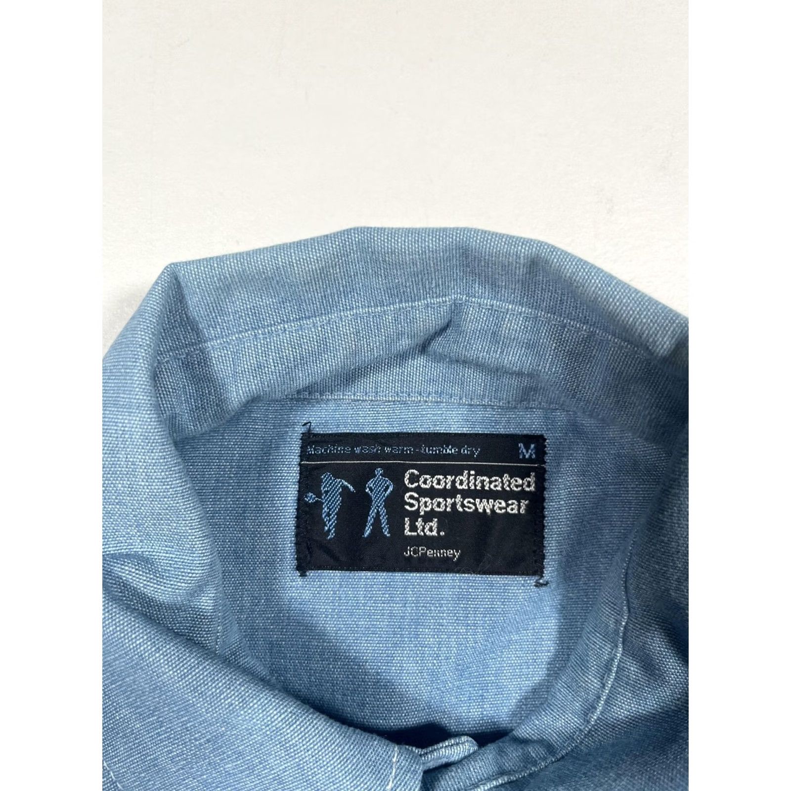 Vintage VINTAGE Coordinated Sportswear Ltd Shirt Mens M Blue Chambray Button-Up 70s Size US M / EU 48-50 / 2 - 3 Thumbnail
