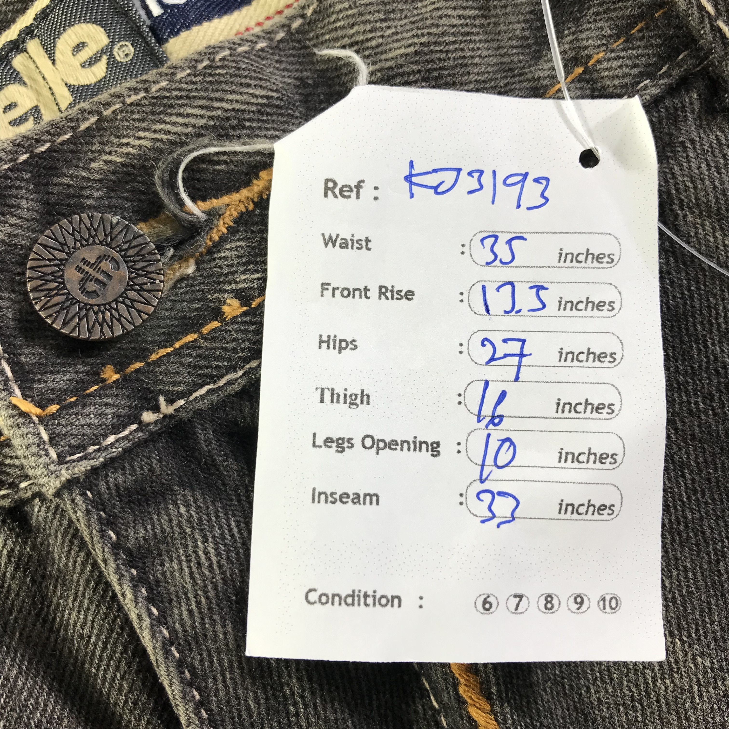 Pelle Pelle Pelle Pelle Bagy Jeans Faded Black Denim KJ3193 Size US 36 / EU 52 - 17 Thumbnail