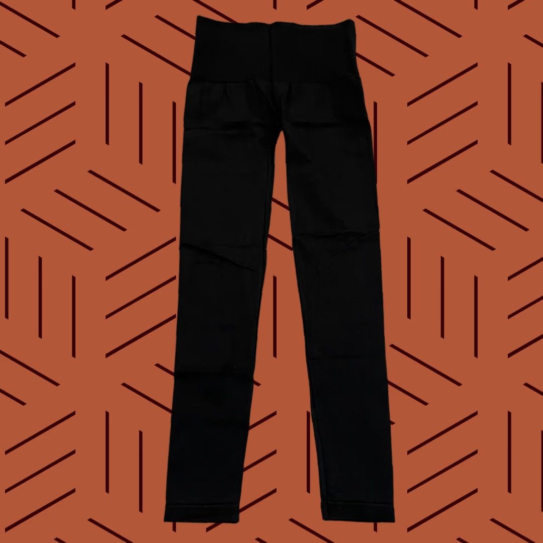 Spanx Spanx Leggings Women Medium x 25" Black Skinny Leg Pull On Compression Nylon Gym Size 40" / US 18 - 1 Thumbnail