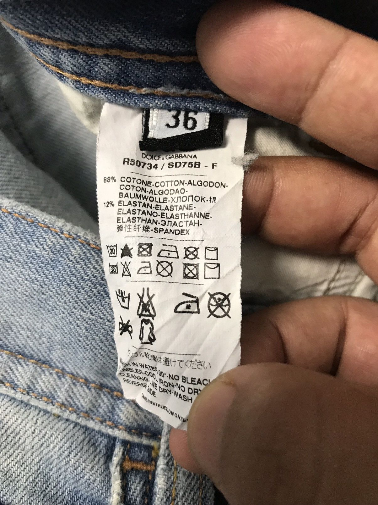 Dolce & Gabbana × Vintage Dolce&galbana Blue Jean pant Size US 38 / EU 54 - 8 Thumbnail