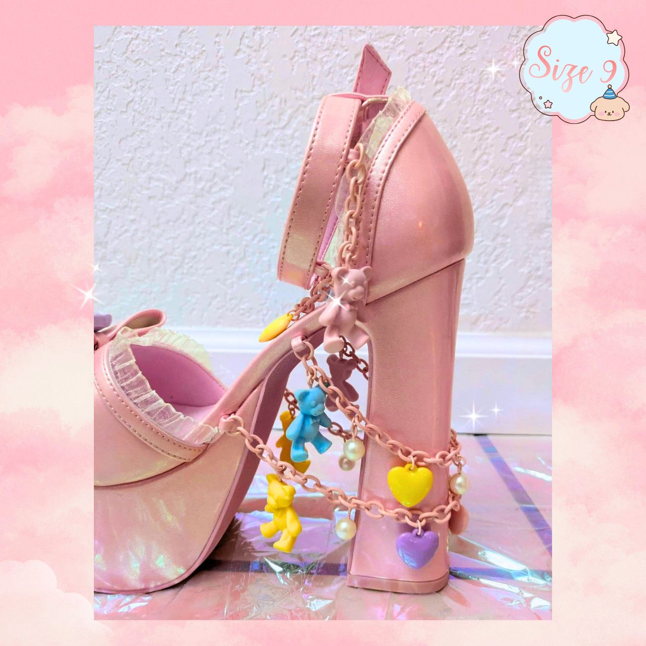 Dolls Kill Dolls Kill Sugar Thrillz Teddy Bear Charm Platforms Kawaii Size US 9 / IT 39 - 4 Thumbnail