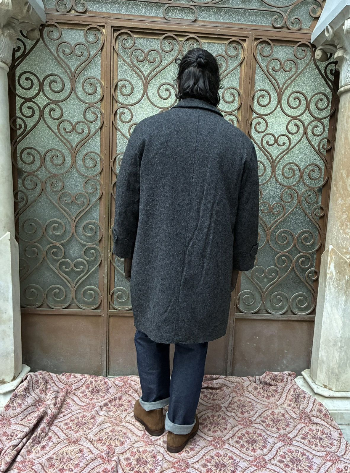 Versace VERSACE CLASSIC V2 PURE WOOL CHARCOAL WOOL LINED COAT Size US M / EU 48-50 / 2 - 3 Thumbnail